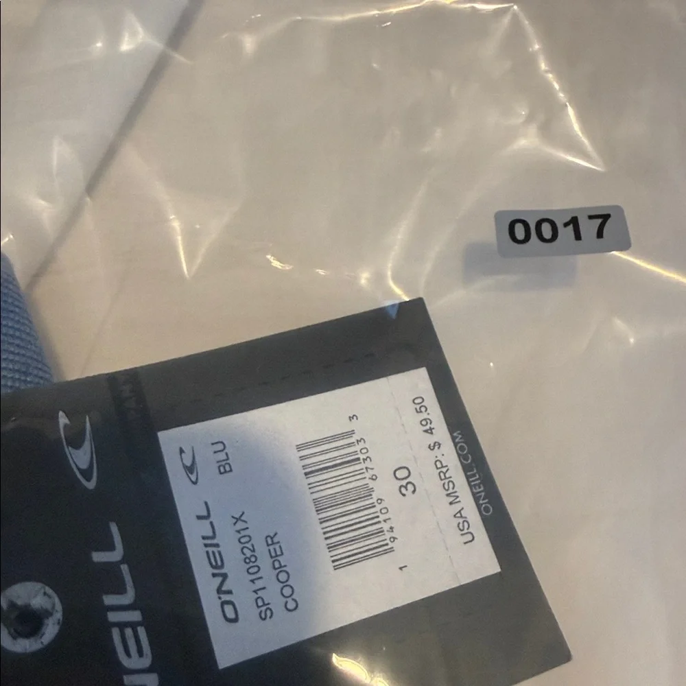 O'Neill Microfiber Blend Short Size 30‎ Blue Stripe Standard Fit Stretch NWT